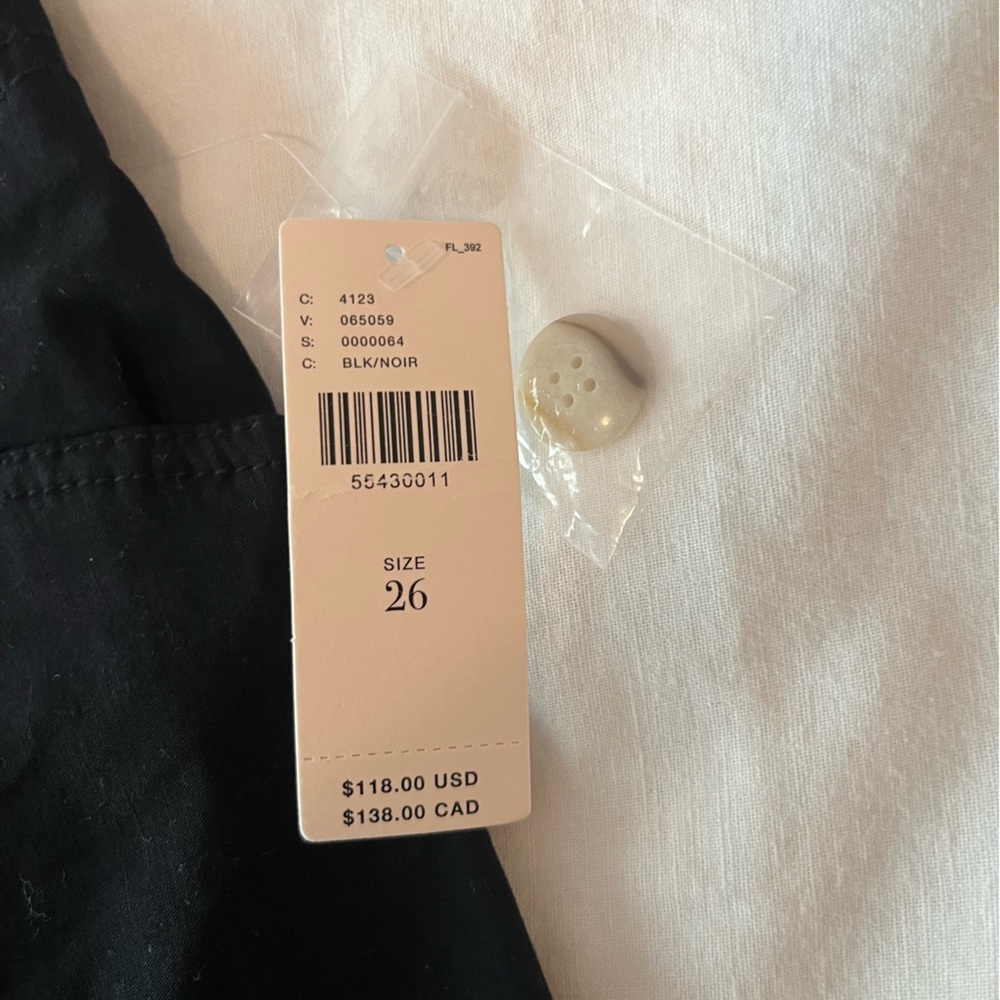 NWT Anthropologie Wide-Leg Cropped Pants - Black, 26 - Picture 4 of 4